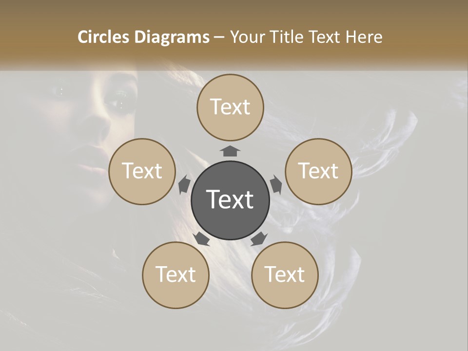 Contrast White Hair PowerPoint Template