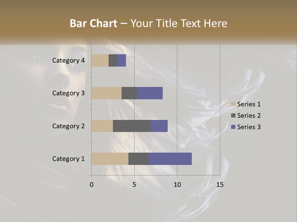 Contrast White Hair PowerPoint Template