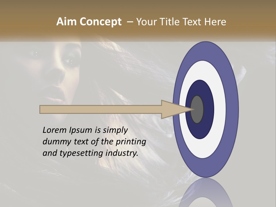 Contrast White Hair PowerPoint Template