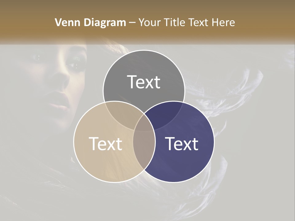 Contrast White Hair PowerPoint Template