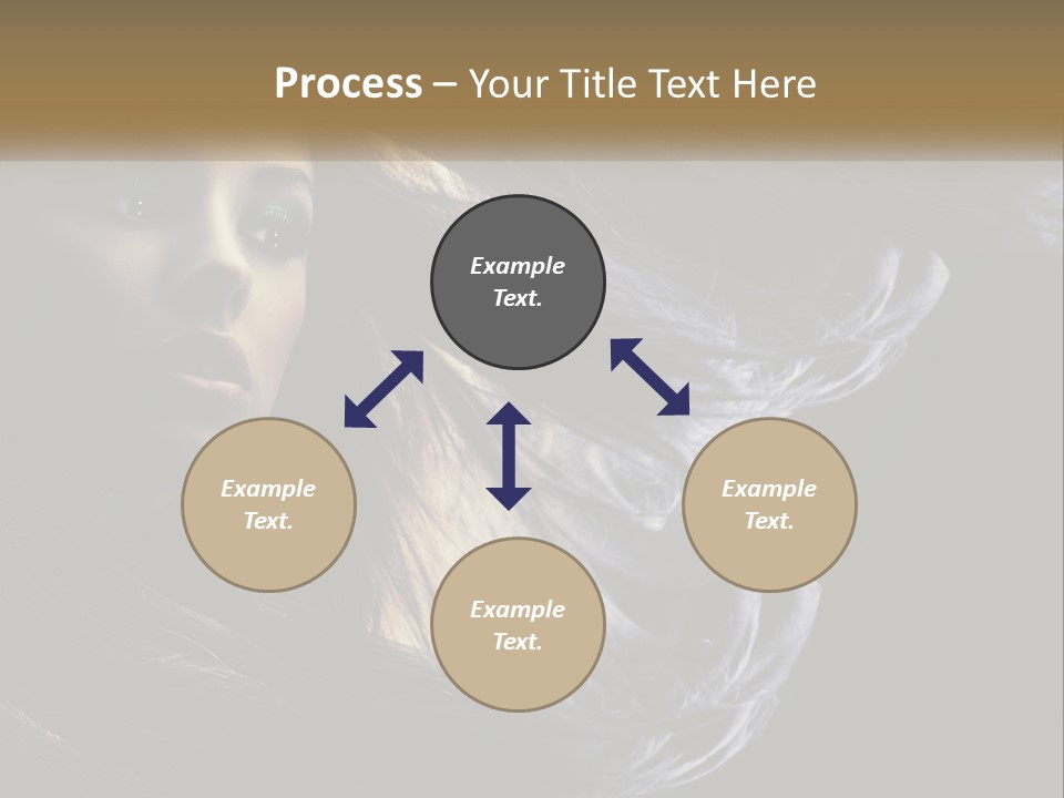 Contrast White Hair PowerPoint Template