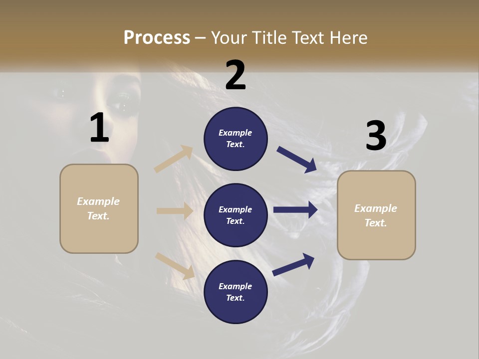 Contrast White Hair PowerPoint Template