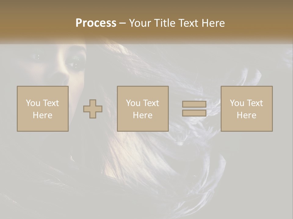 Contrast White Hair PowerPoint Template