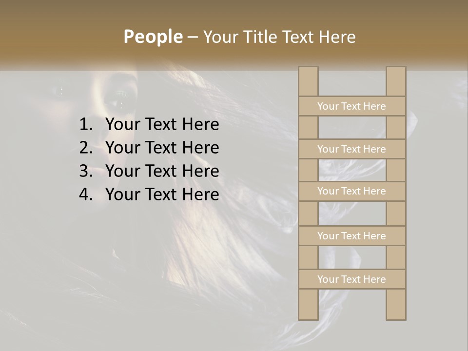 Contrast White Hair PowerPoint Template