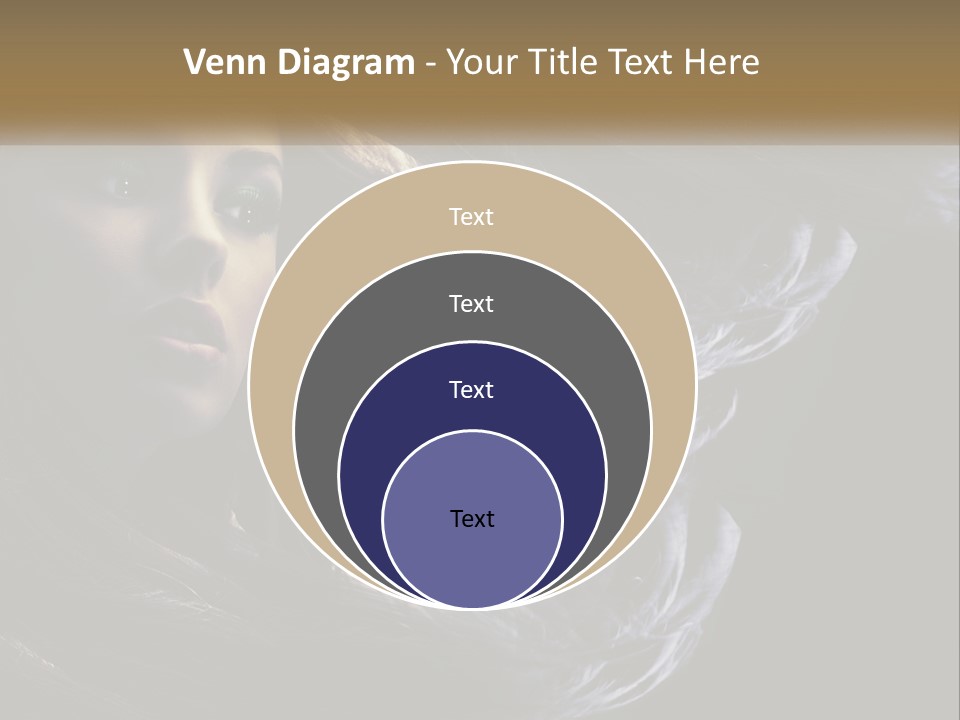 Contrast White Hair PowerPoint Template