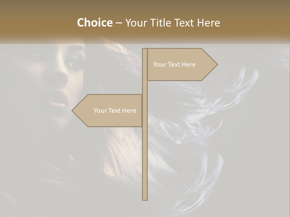 Contrast White Hair PowerPoint Template