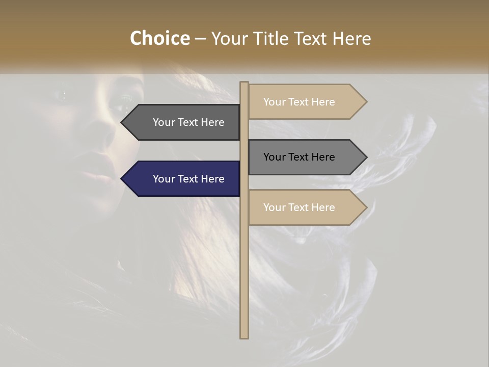 Contrast White Hair PowerPoint Template