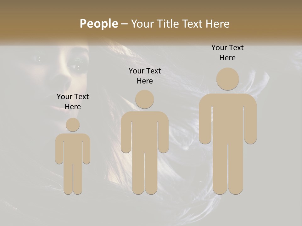 Contrast White Hair PowerPoint Template