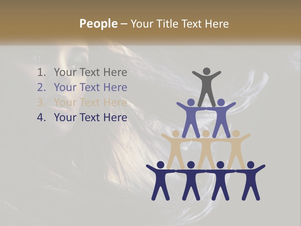 Contrast White Hair PowerPoint Template