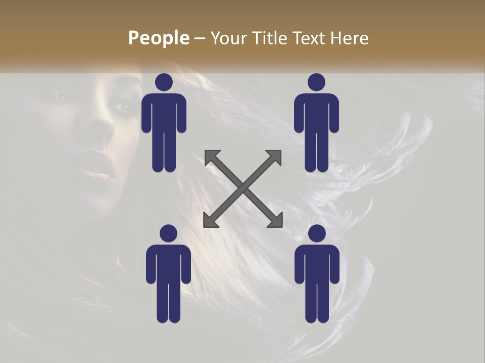 Contrast White Hair PowerPoint Template