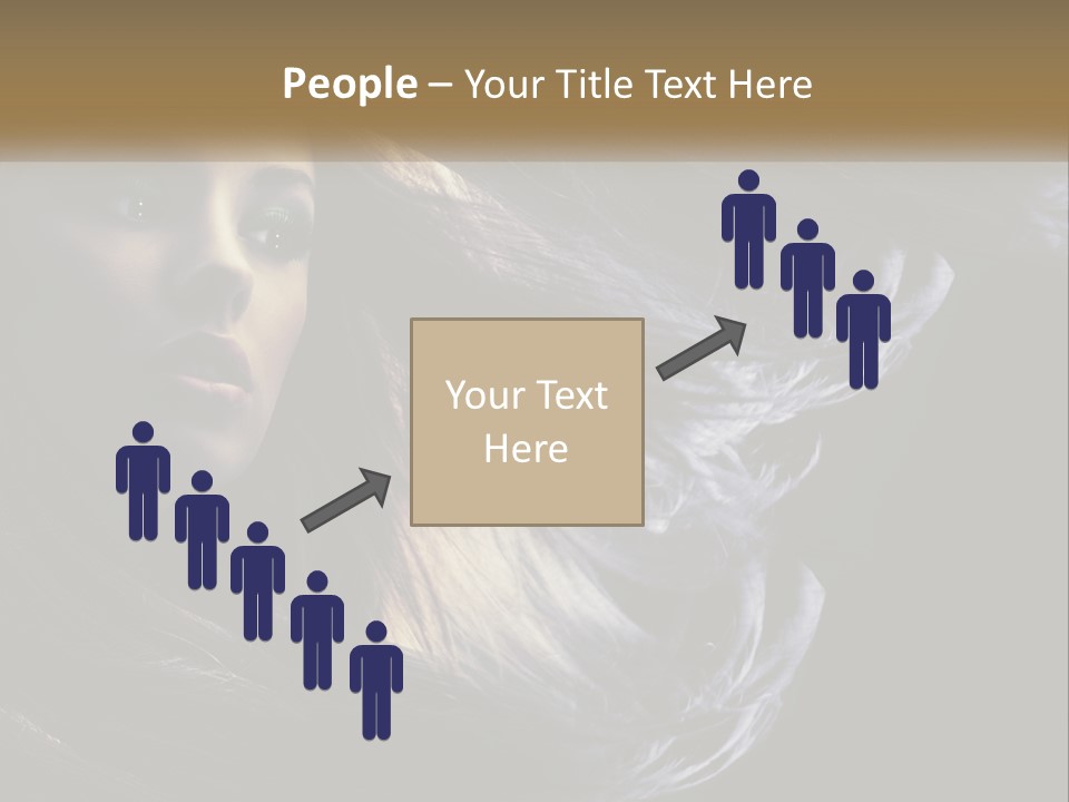 Contrast White Hair PowerPoint Template