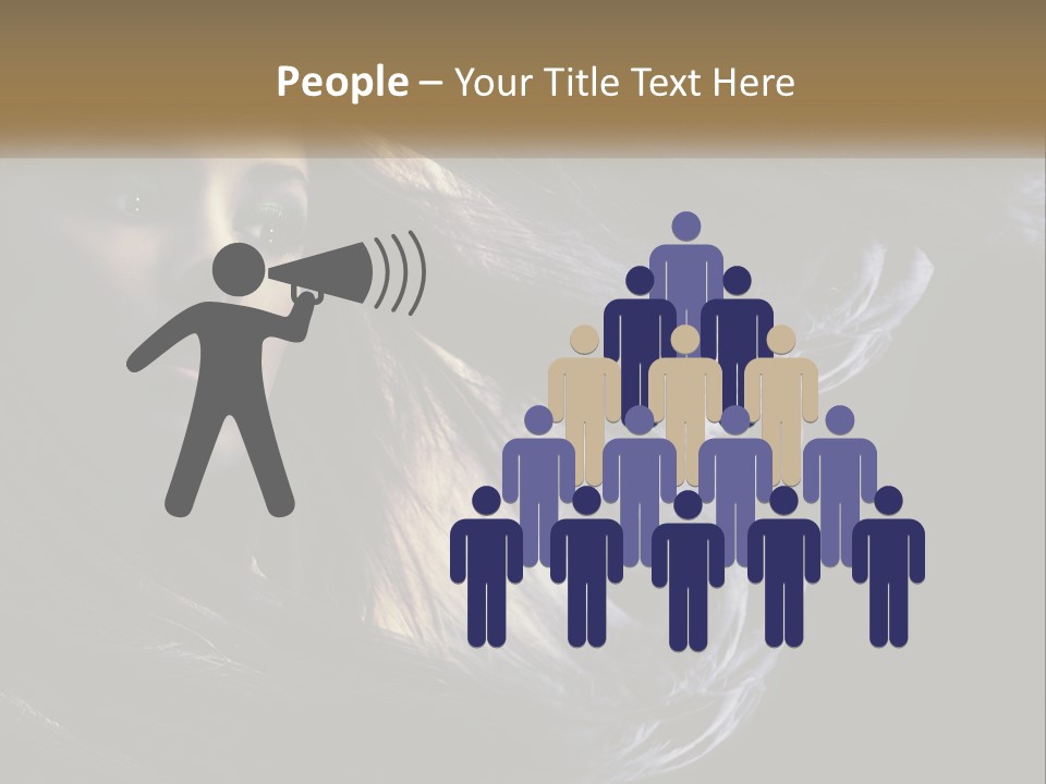 Contrast White Hair PowerPoint Template