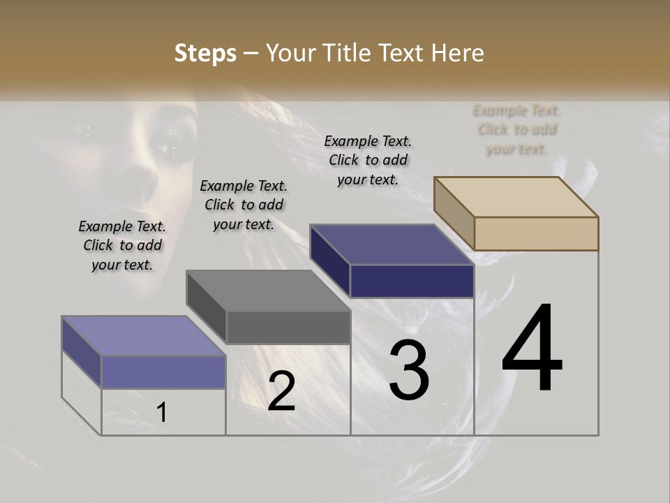 Contrast White Hair PowerPoint Template