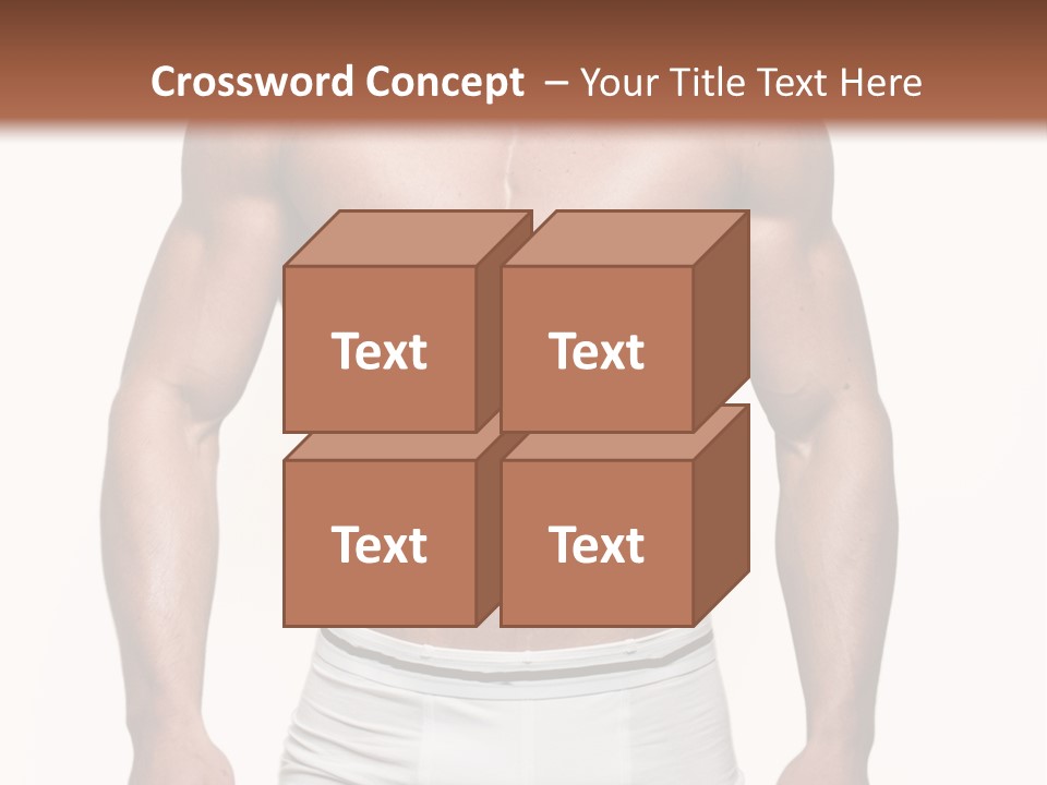 A Man In Underwear Is Posing For A Picture PowerPoint Template