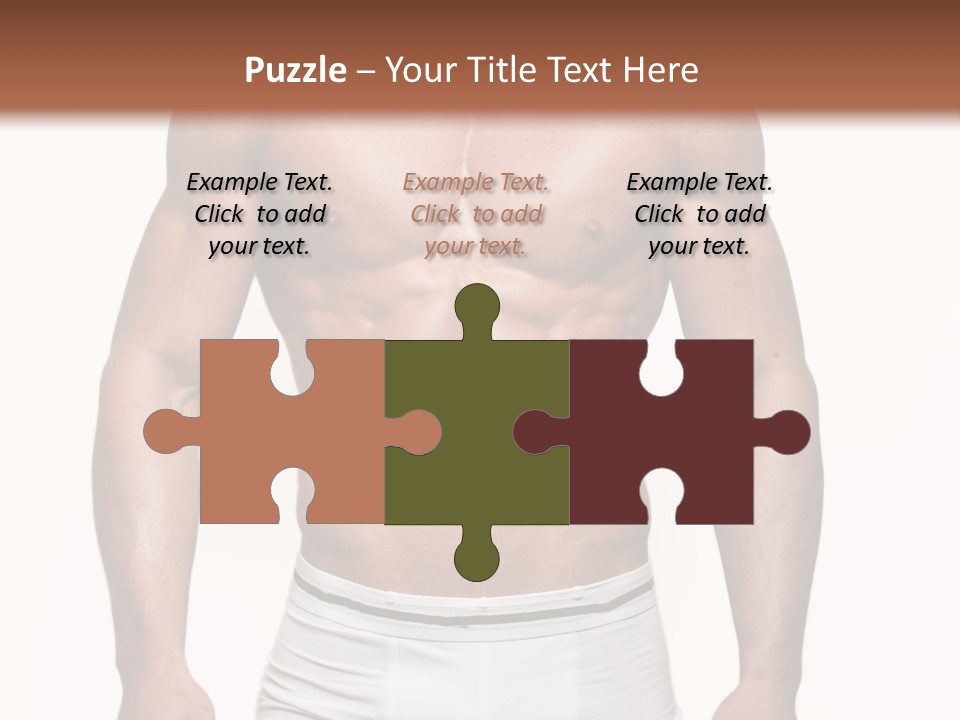 A Man In Underwear Is Posing For A Picture PowerPoint Template