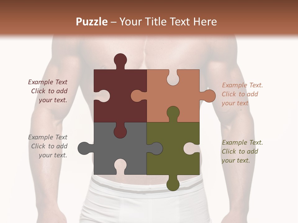 A Man In Underwear Is Posing For A Picture PowerPoint Template