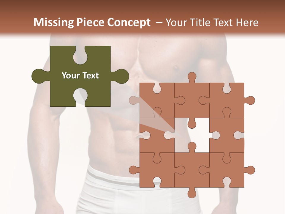 A Man In Underwear Is Posing For A Picture PowerPoint Template
