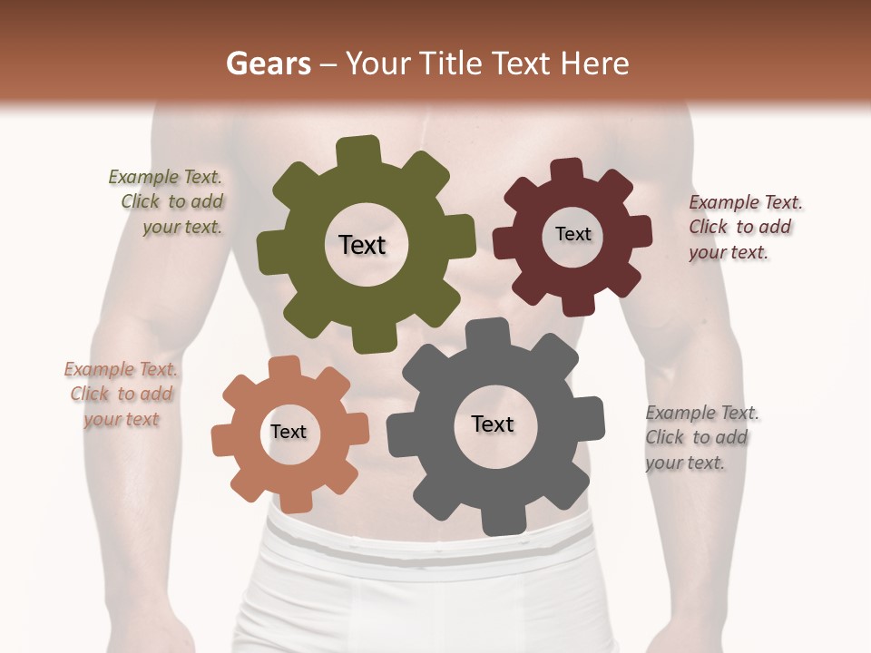 A Man In Underwear Is Posing For A Picture PowerPoint Template