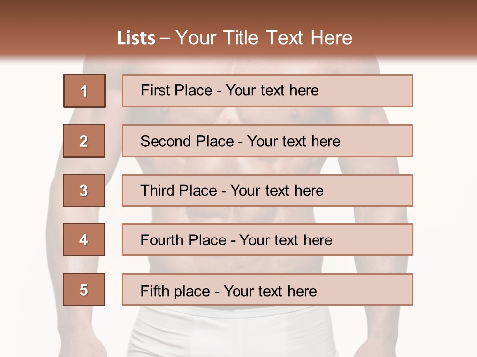 A Man In Underwear Is Posing For A Picture PowerPoint Template