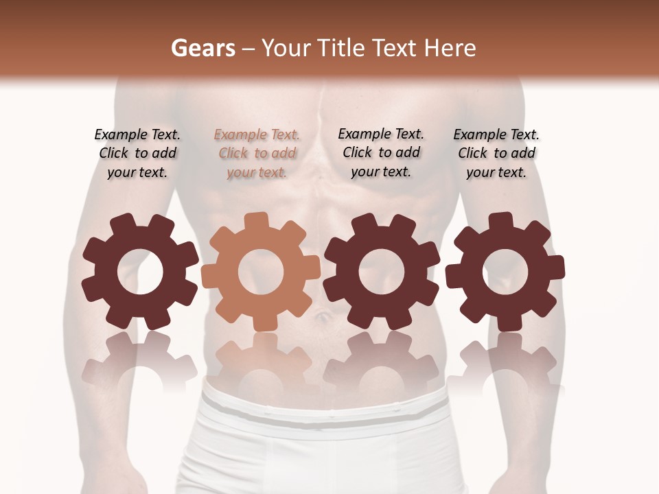 A Man In Underwear Is Posing For A Picture PowerPoint Template