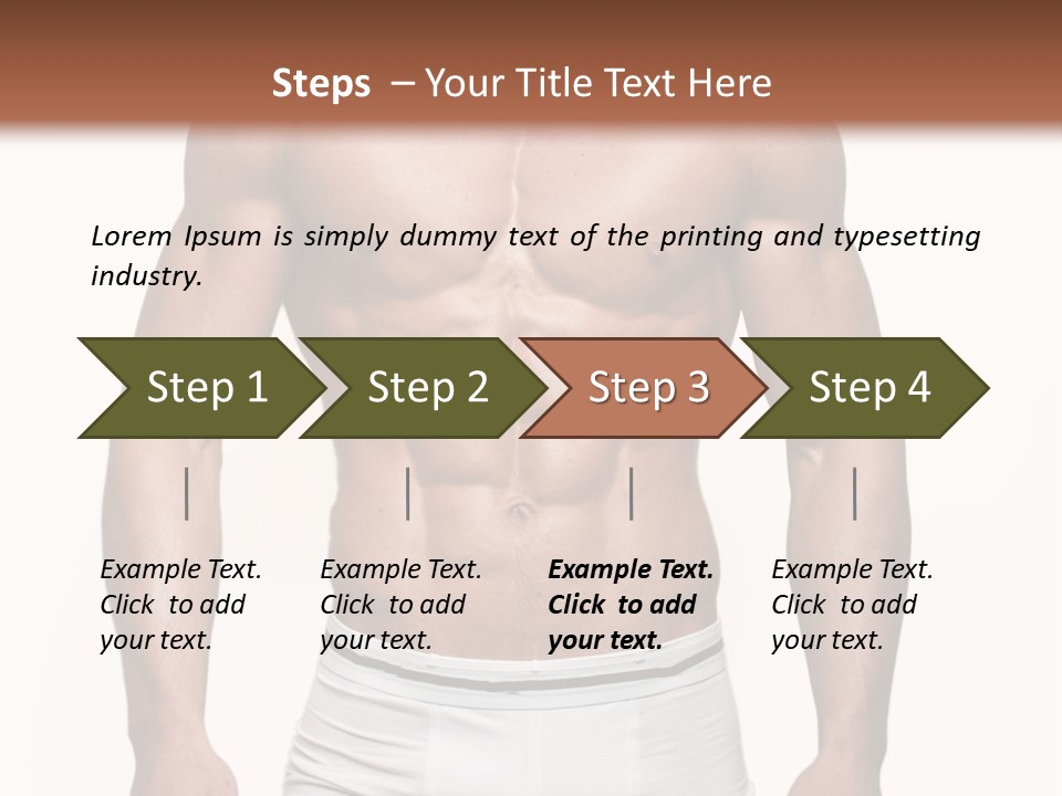 A Man In Underwear Is Posing For A Picture PowerPoint Template