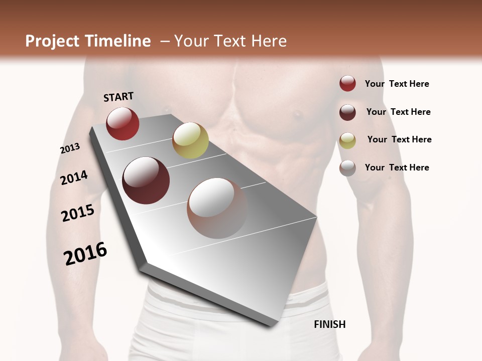 A Man In Underwear Is Posing For A Picture PowerPoint Template