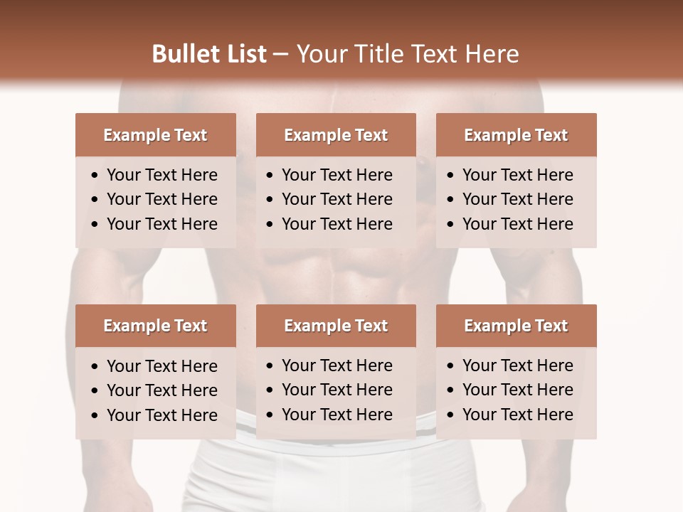 A Man In Underwear Is Posing For A Picture PowerPoint Template