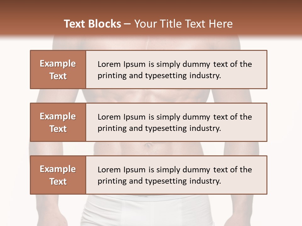 A Man In Underwear Is Posing For A Picture PowerPoint Template