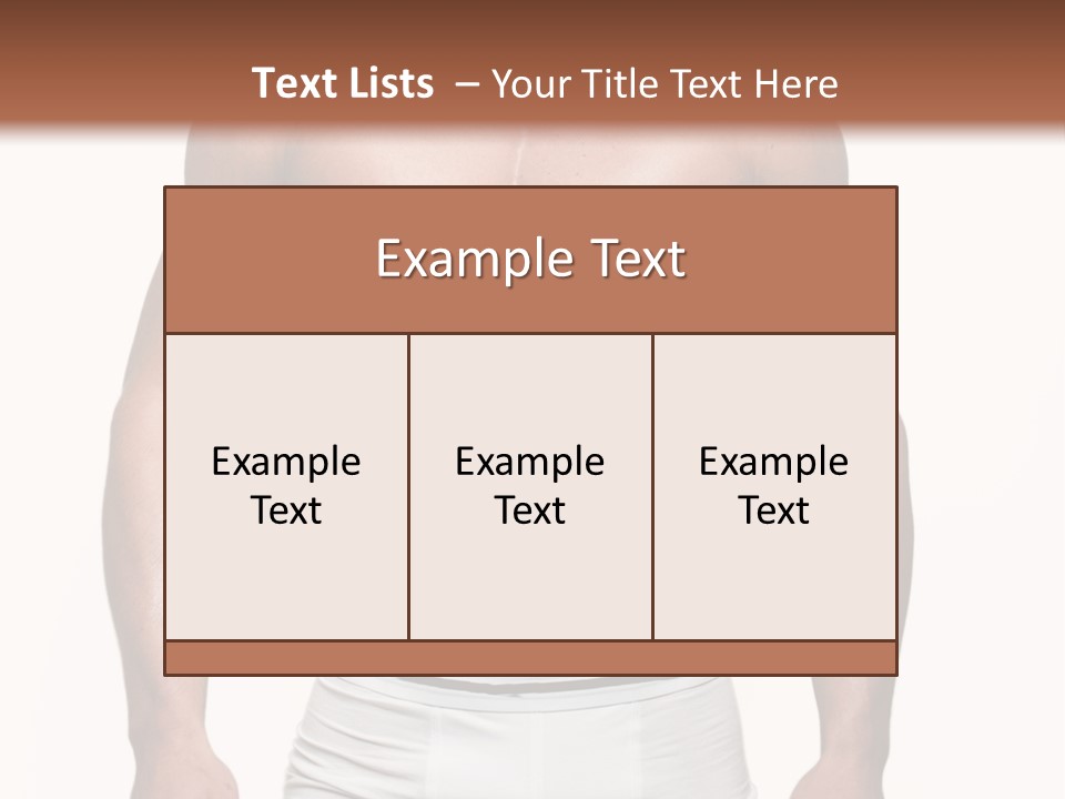 A Man In Underwear Is Posing For A Picture PowerPoint Template