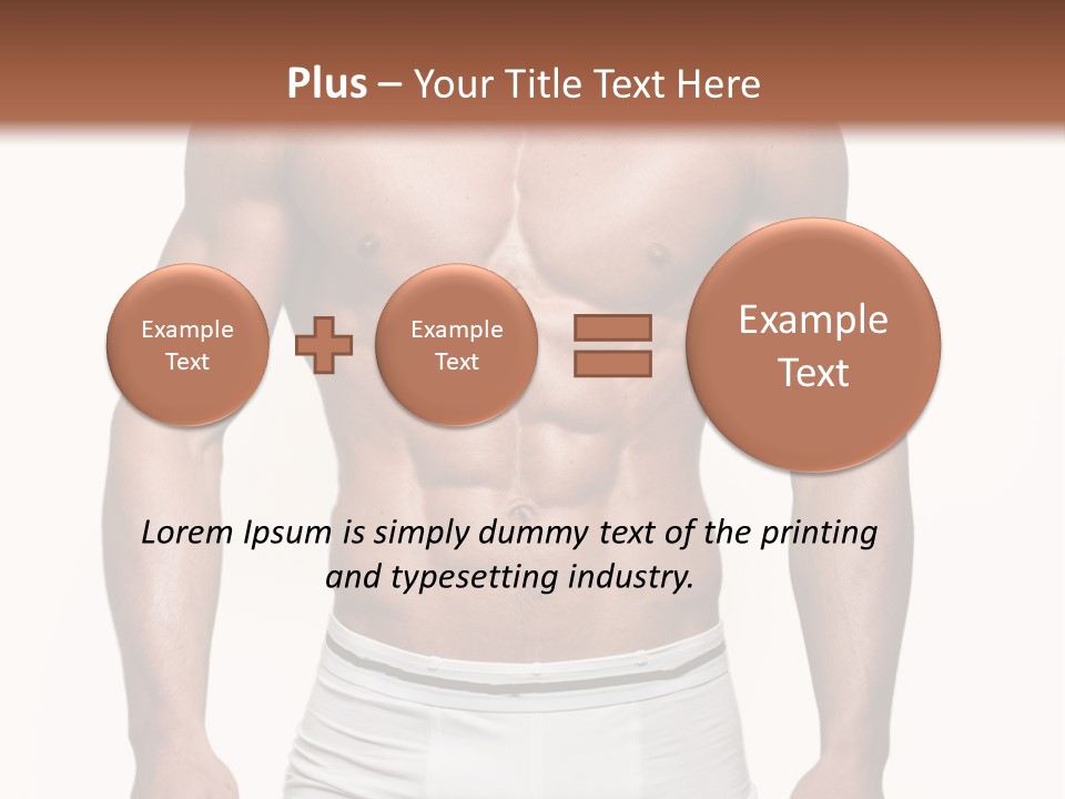 A Man In Underwear Is Posing For A Picture PowerPoint Template