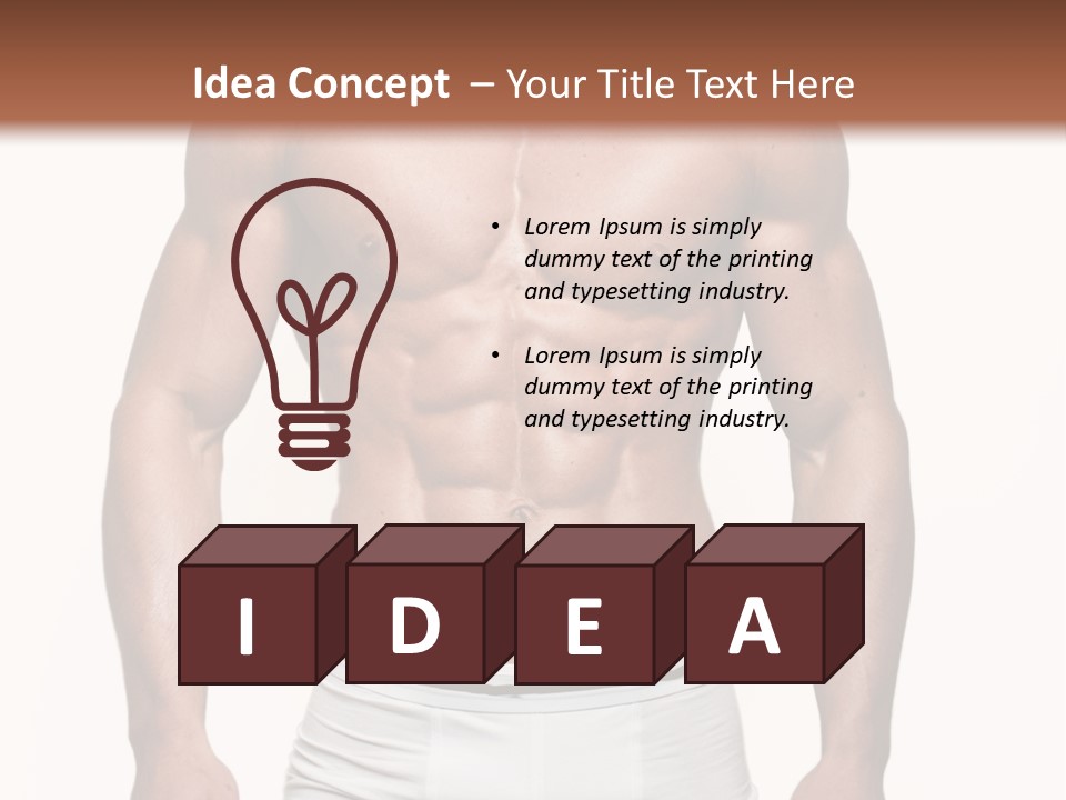 A Man In Underwear Is Posing For A Picture PowerPoint Template