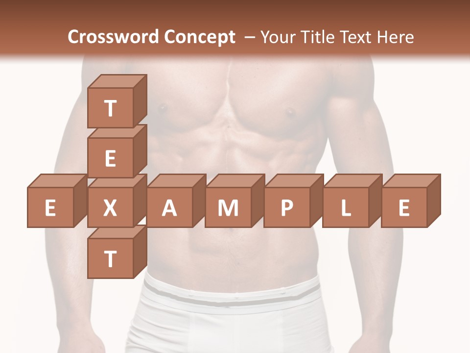 A Man In Underwear Is Posing For A Picture PowerPoint Template