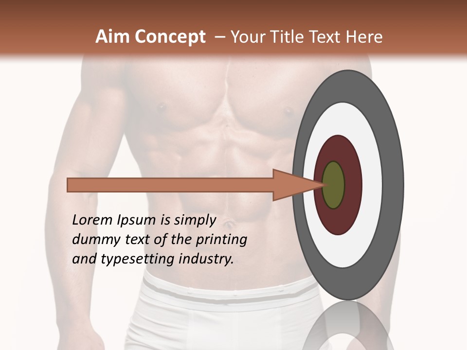 A Man In Underwear Is Posing For A Picture PowerPoint Template