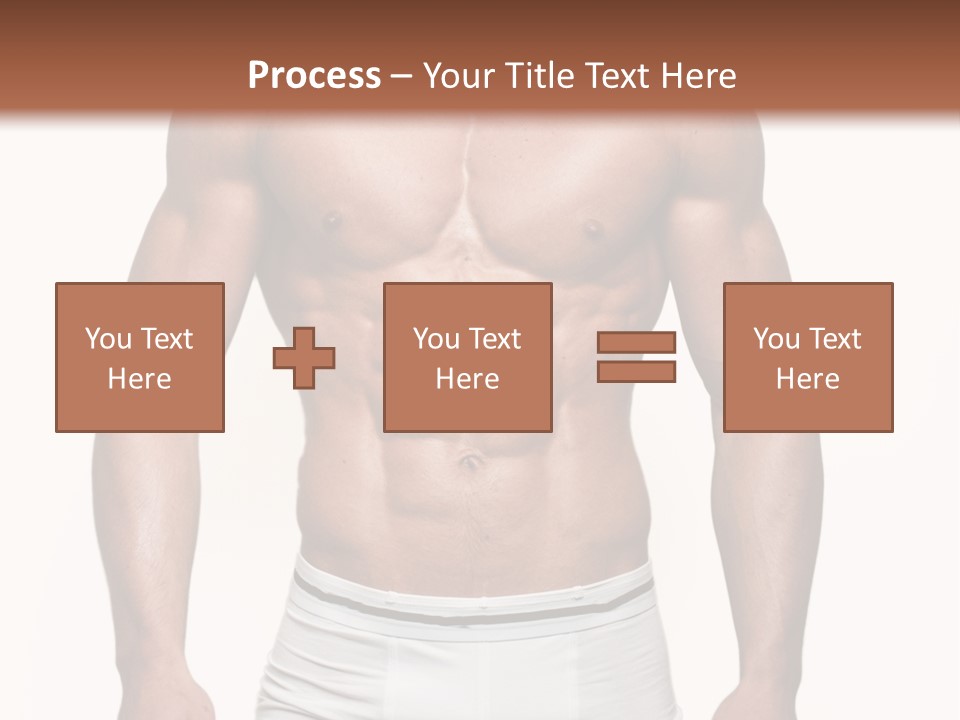 A Man In Underwear Is Posing For A Picture PowerPoint Template