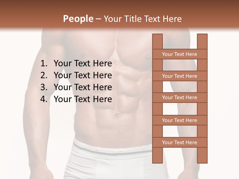 A Man In Underwear Is Posing For A Picture PowerPoint Template