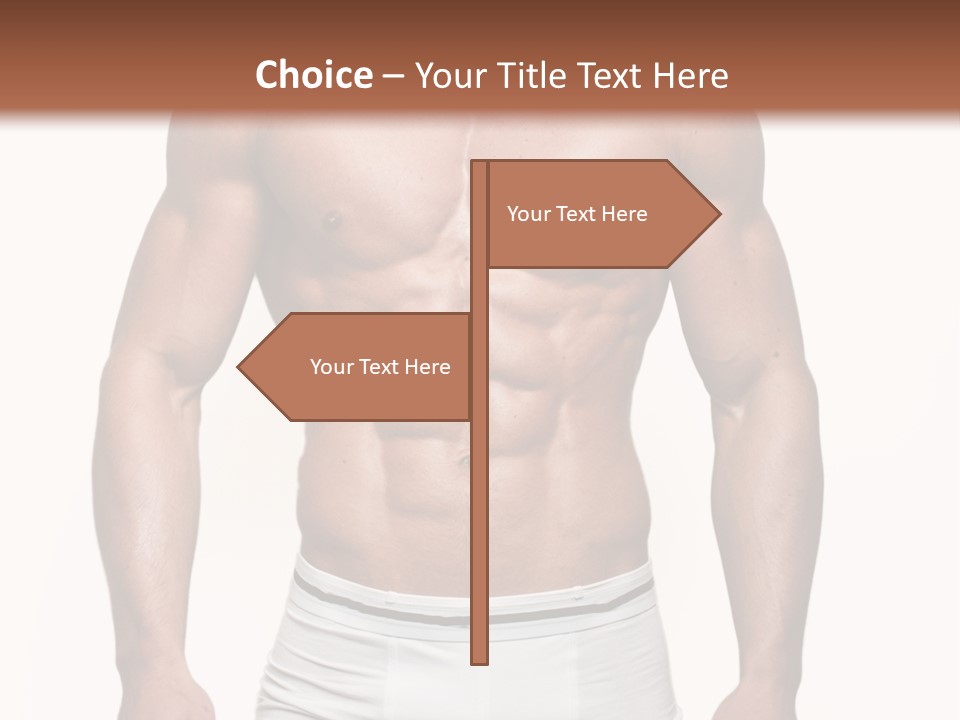 A Man In Underwear Is Posing For A Picture PowerPoint Template