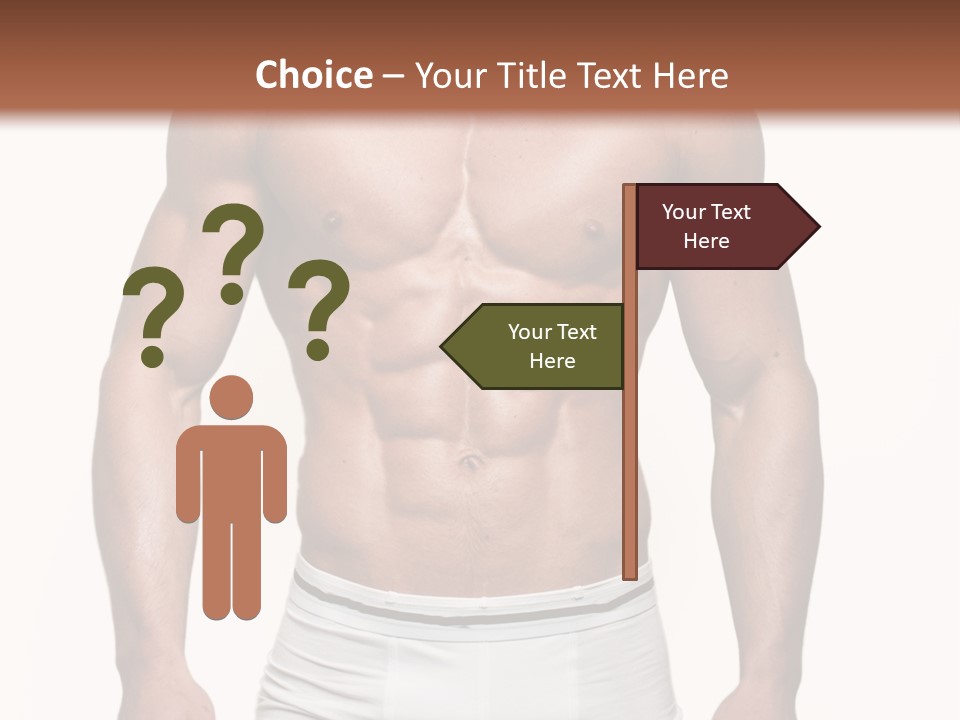 A Man In Underwear Is Posing For A Picture PowerPoint Template