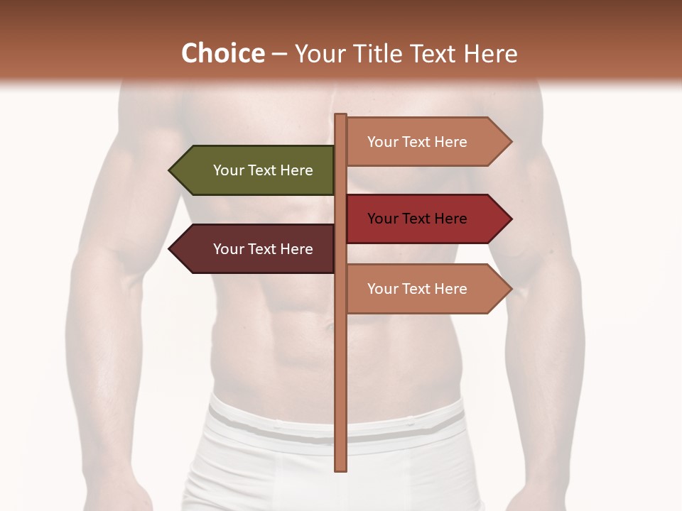 A Man In Underwear Is Posing For A Picture PowerPoint Template