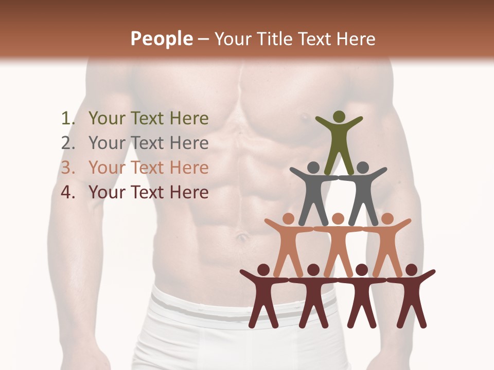 A Man In Underwear Is Posing For A Picture PowerPoint Template