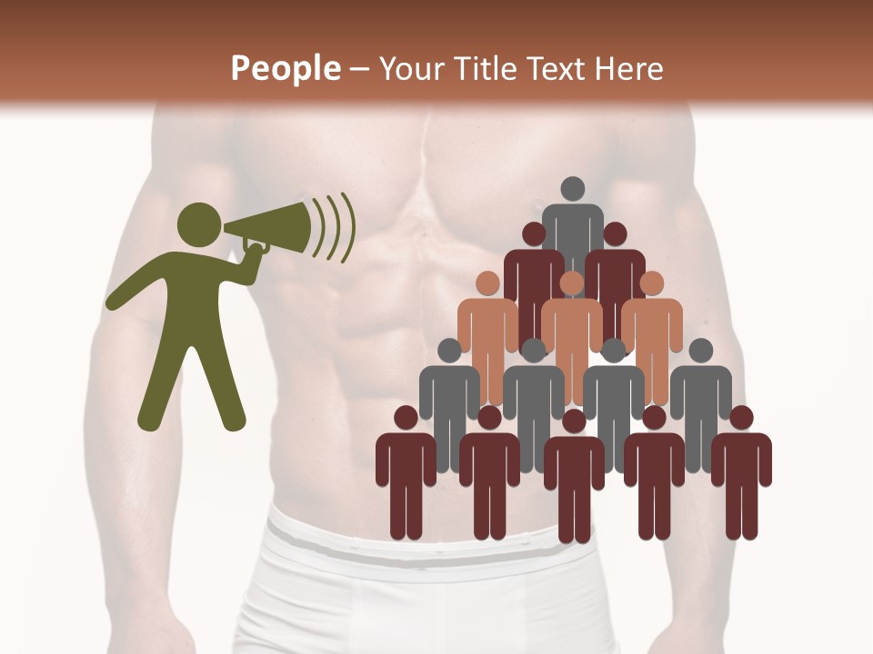 A Man In Underwear Is Posing For A Picture PowerPoint Template