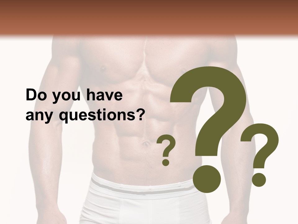 A Man In Underwear Is Posing For A Picture PowerPoint Template