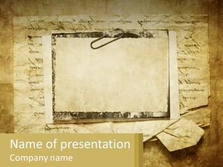 Write Tattered Page PowerPoint Template