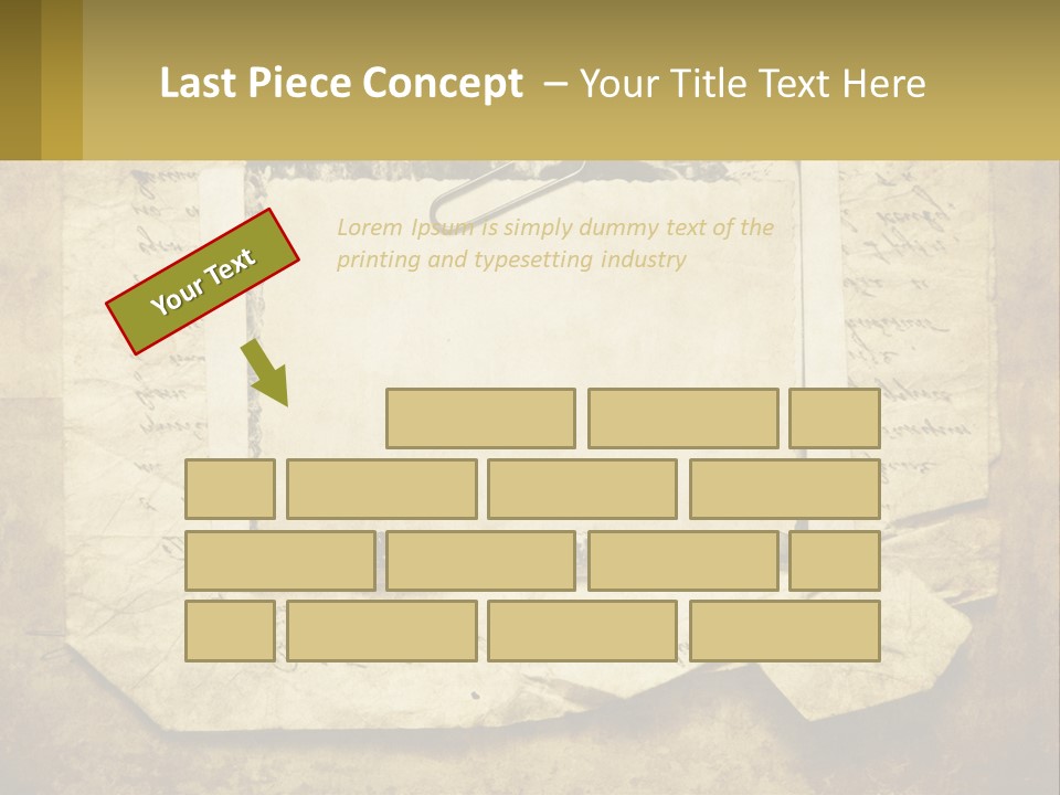 Write Tattered Page PowerPoint Template