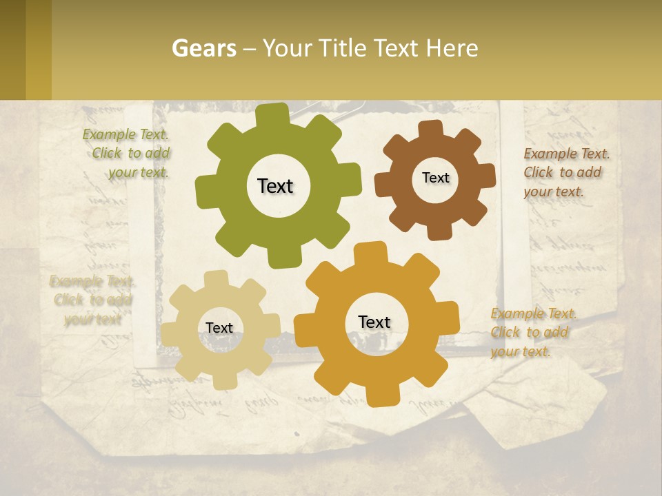 Write Tattered Page PowerPoint Template