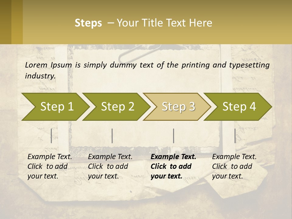 Write Tattered Page PowerPoint Template