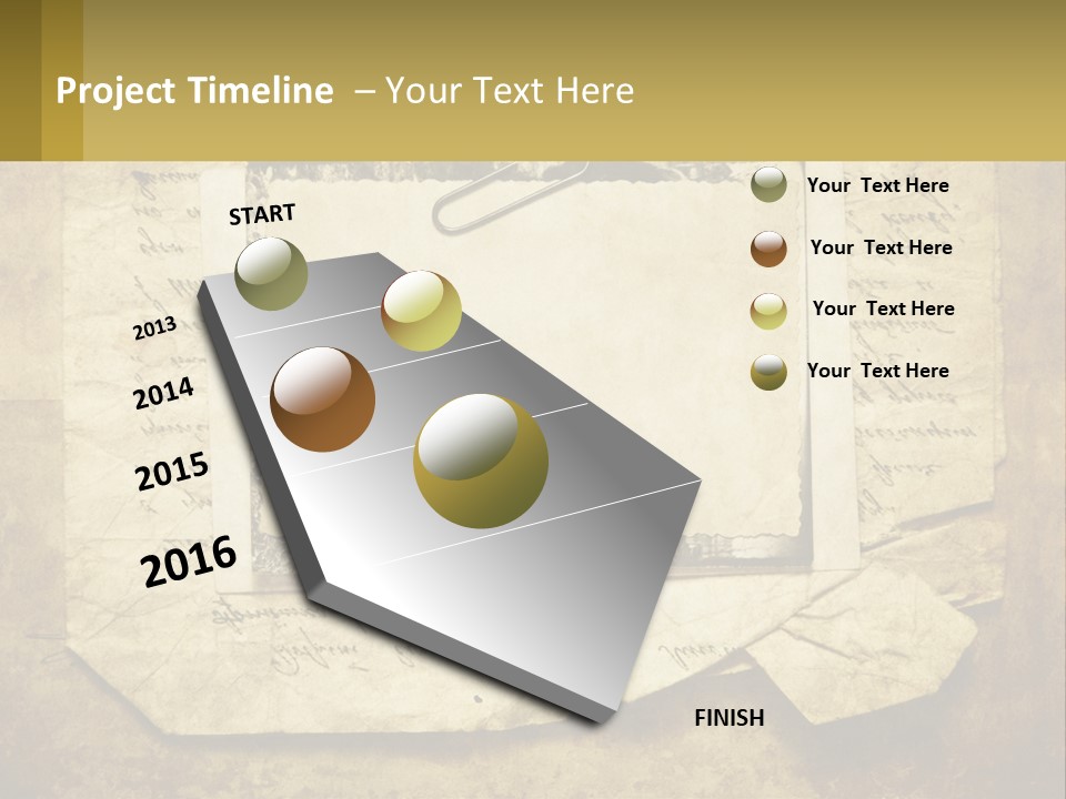 Write Tattered Page PowerPoint Template
