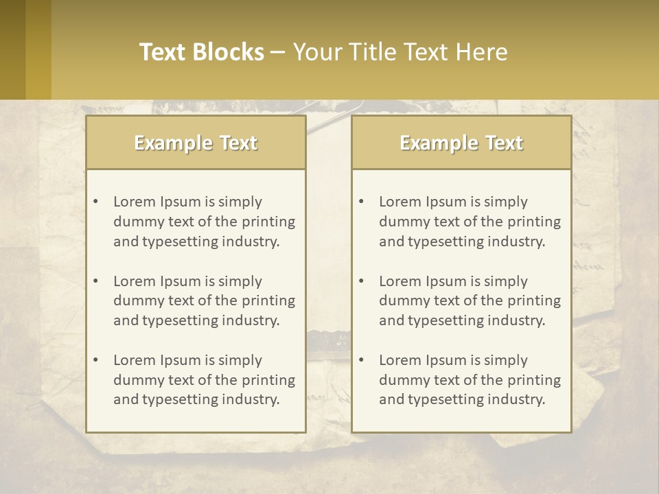 Write Tattered Page PowerPoint Template