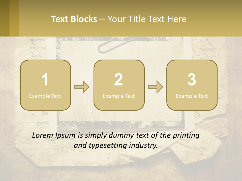 Write Tattered Page PowerPoint Template