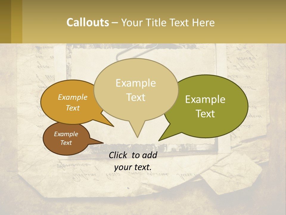Write Tattered Page PowerPoint Template