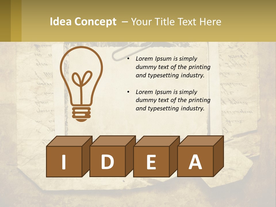 Write Tattered Page PowerPoint Template